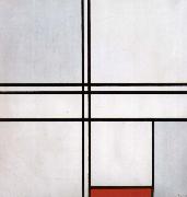 Piet Mondrian Conformation with a rde block oil on canvas